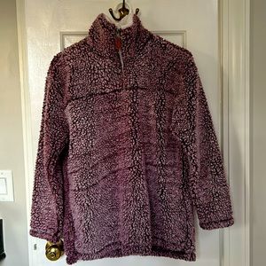 Women’s medium purple sherpa pullover